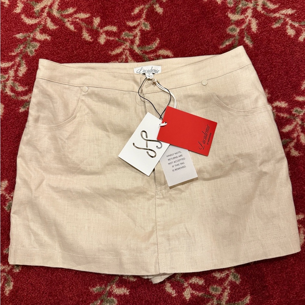 Cream Mini Skirt